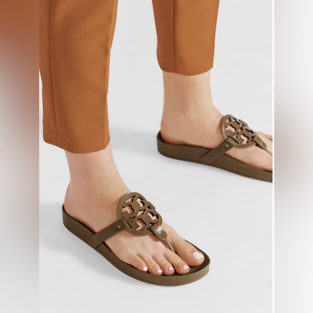 TORY BURCH MILLER CLOUD OLIVE SANDALS